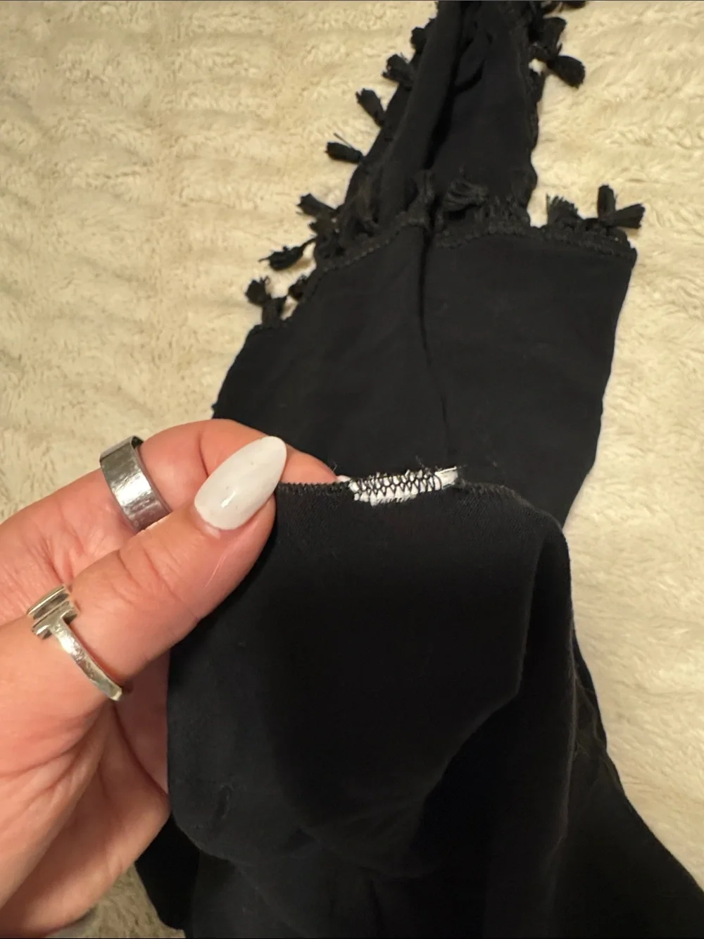 Black Tassel Wrap Sarong
